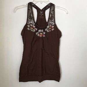 Brown Racerback Tank Top